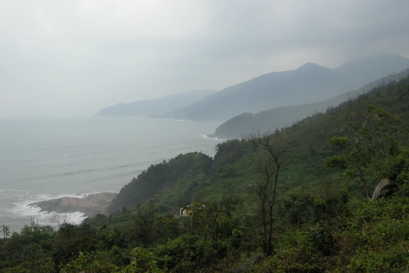 Hai Van Pass southward view near Da Nang, Vietnam