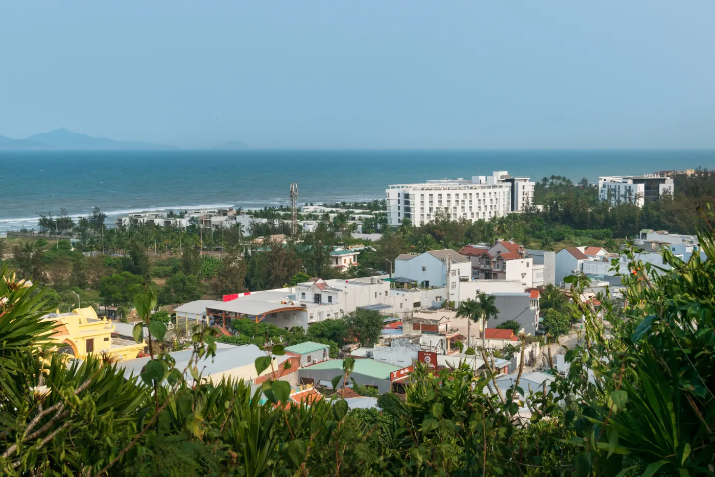 Coastal view from the Marble Mountains in Da Nang, Vietnam
